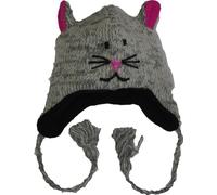 100% Wool Nepalese Hand Knitted Animal Hat - Regular Size (Mouse)
