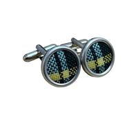 100% Wool Scottish Made To Order Tartan T Bar Cufflinks - A-C TARTANS