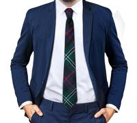 100% wool Tartan Ties for men Made in Scotland by Ingles Buchan - 3.15" width mens ties - Green tie for men - Rose Hunting Scottish Tartan Gift for Valentines day, Fathers day, Wedding