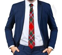 100% wool Tartan Ties for men Made in Scotland by Ingles Buchan - 3.15" width mens ties - Purple tie for men - Drummond Perth Scottish Tartan Gift for Valentines day, Fathers day, Wedding