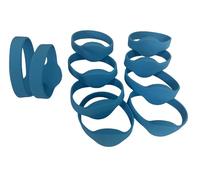 100 Wristbands NFC Silicone Water Release Wristband 13.56mhz ISO14443A Classic M1 1K Access Control Wristband, RFID Intelligent Access Management Wristband (Blue)