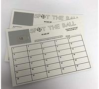 100 x 1-30 NUMBER (NOT TEAM) SPOT THE BALL CARDS FOOTBALL- FUNDRAISING CARDS WHITE