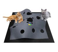 100 x 100 cm Cat Toy and Scratching Mat, Cat Felt Tunnel, Play Tunnel & Lying Mat for Sleeping Area, for Intelligent Play with Your Big Cat and Kitten