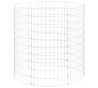 vidaXL Galvanized Steel Circular Gabion Pole - Durable and Rustproof Basket for Garden, Patio and Outdoor Décor Ø100x100 cm