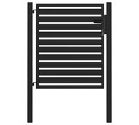 Black Aluminium Garden Gate Lockable Privacy Fence Gate Weather Resistant
