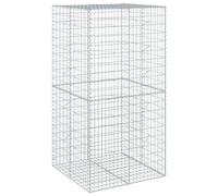 (100 x 100 x 200 cm) vidaXL Gabion Basket with Cover Gabion Raised Bed Gabion Cage Galvanised Iron