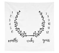 100 x 100cm Milestone Blanket Weekly Monthly Quilt Growth Record BlanketBaby Monthly Milestone Blanket for Baby Boys Girls (C) Baby Souvenirs