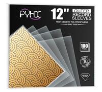100 x 12 Inch Vinyl Record Sleeves, LP Album Covers - 3 Mils Thick - Transparent High-Density Polypropylene Protective Cover for Vinyl Record Sleeves Outer