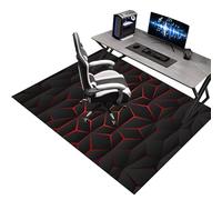 100 x 120 cm Office Gaming Chair Mat for Carpet, Office Chair Carpet Protector Mat Carpeted Floor, Gaming Floor Protectors for Rolling Chairs, Desk Chair Mat for Hardwood Floor, Black Protector Rug