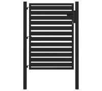 (100 x 120 cm) vidaXL Garden Gate Lockable Black 100x150 cm Aluminium metal garden gate
