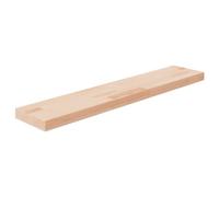 vidaXL 100cm Natural Untreated Solid Oak Wood Floating Wall Shelf