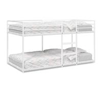 (100 x 200 cm) vidaXL Bunk Bed without Mattress Bed Frame Loft Bed Home Bedstead White Steel