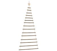 (100 x 210 cm) vidaXL Hanging Christmas Trees with Top Stars 2 pcs 42x90 cm Natural Branch