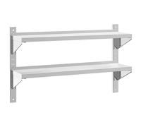 (100 x 23.5 x 60 cm) vidaXL Wall Shelf Floating Shelf Storage Shelf Rack Silver Stainless Steel