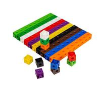 100 x 2cm Snap Cubes - Counting Linking Building Maths Home Early Learning