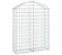 vidaXL Arched Gabion Basket - 100x30x120/140 cm - Galvanised Iron Outdoor Decorative Barrier for Garden, Patio & Yard - Stable Structure, Durable & Weather-Resistant, Easy Assembly