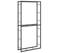 (100 x 30 x 209 cm) vidaXL Firewood Rack Fireplace Log Store Firewood Log Rack Holder Black Steel