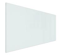 vidaXL Rectangular Fireplace Glass Plate - Transparent Tempered Glass Base Plate with Bevel Polished Edges for Home Use, 100x50 cm Size