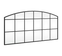 (100 x 50 cm) vidaXL Wall Mirror Hall Bedroom Makeup Mirror Hanging Mirror Black Arch Iron