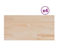 vidaXL Table Tops 4 pcs 100x50x1.7 cm Rectangular Solid Wood Pine