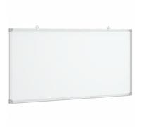vidaXL Magnetic Whiteboard - Dry Erase White Board, Lacquer Coated, Magnetic Surface, Easy Installation, Aluminium Frame, 100 x 50 cm