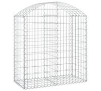(100 x 50 x 100/120 cm) vidaXL Arched Gabion Basket Galvanised Iron Mesh Wire Stone Basket Multi Sizes