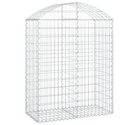 (100 x 50 x 120/140 cm) vidaXL Arched Gabion Basket Galvanised Iron Mesh Wire Stone Basket Multi Sizes