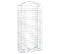 (100 x 50 x 200/220 cm) vidaXL Arched Gabion Basket Galvanised Iron Mesh Wire Stone Basket Multi Sizes