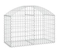 vidaXL Arched Gabion Basket 100x50x60/80 cm Galvanised Iron