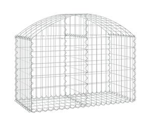 (100 x 50 x 60/80 cm) vidaXL Arched Gabion Basket Galvanised Iron Mesh Wire Stone Basket Multi Sizes