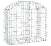 (100 x 50 x 80/100 cm) vidaXL Arched Gabion Basket Galvanised Iron Mesh Wire Stone Basket Multi Sizes