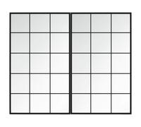 (100 x 60 cm/ 2 pcs) vidaXL Wall Mirror Hallway Makeup Mirror Hanging Mirror Black Rectangle Iron