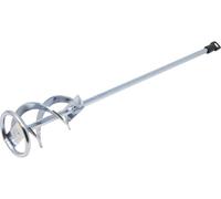 100 x 600mm Paint Mixer Paddle for Electric Drill, Chrome Plated Steel Mixing Paddle, Heavy Duty Paint Stirrer for Paint, Plaster, Mortar, Adhesive, Cement & Grout