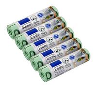 100 x 7L Addis Compostable Bags for Food Waste Caddies/Food Bins (5 rolls)- with All-Green Composting Guide