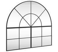 (100 x 90 cm) vidaXL Wall Mirror Hall Bedroom Makeup Mirror Hanging Mirror Black Arch Iron