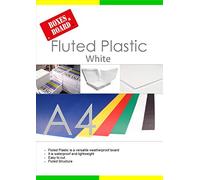 100 X A4 Sheets of White Correx Plastic Fluted Sheet Display Board