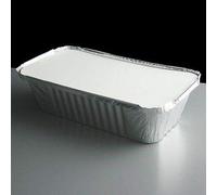 100 x Aluminium Foil Food Containers and Lids Size 6a Trays Large Storage Takeaways