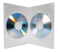 100 x Amaray Branded Slim Double Clear DVD Case (Face on Face) 7mm Spine