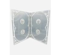 100 x Amaray Multi 4 DVD Case - 4 Way Multibox in Clear to hold 4 discs