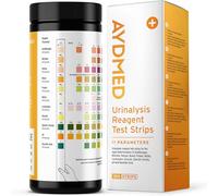 100 x AYDMED 11-in-1 Urine Test Strips | Rapid Urinalysis Tests for Self-Testing Urobilinogen, Bilirubin, Ketone, Blood, Protein, Nitrite, Leukocytes, Glucose, Specific Gravity, pH & Ascorbic Acid