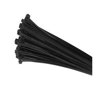 100 x Black Nylon Cable Ties 300 x 4.8mm / Extra Strong Zip Tie Wraps