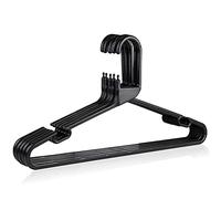 100 x BLACK Plastic Coat Hangers HEAVY DUTY Retail Quality Clothes Hanger