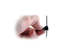 100 x Black Releasable Cable Ties 370mm x 4.8mm Reusable Wire Tidy Zip Wrap Straps