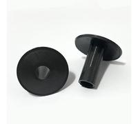 100 x Black Single Cable Bushes - 8mm - Feed Thru Wall Entry Grommet/Bushing - Coax/Coaxial/Satellite/TV/Alarm/Low Voltage Lights Cable Hole Entry Cover