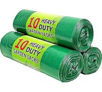 100 x BLLU EYE Extra Strong Heavy Duty Garden Sack | Garden Bin Bags | Garden Waste Dustbin Bags | 16'' x 28'' x 38'' (200)