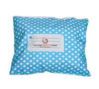 100 x Blue Printed Polka Dot Polythene Mailing Bags - 250mm x 350mm 10" x 14" - Post Plastic Polybag Poly Strong Self Seal