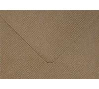100 x C6 Plain Ribbed Recycled Kraft Card Envelopes Natural Brown (114x162mm A6)