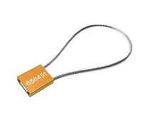 100 x Cable Security Seals, Cargo and Container - Numbered Tags (1.5mm Cable - Yellow)
