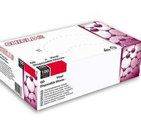 100 x Clear Vinyl Gloves Medium - Powdered - SKU: GD47-M