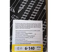 100 x Construction Wood Screws 6x140 mm T30 Countersunk Screws